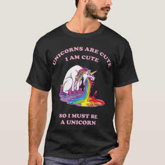 vomiting unicorn with rainbow T-Shirt