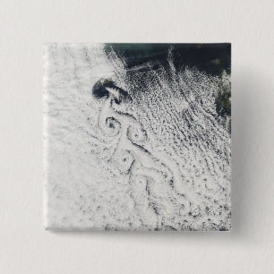 Von Karmann cloud vortices 15 Cm Square Badge