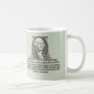 Von Mises on Paper Money Coffee Mug