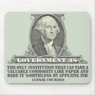 Von Mises on Paper Money Mouse Mat