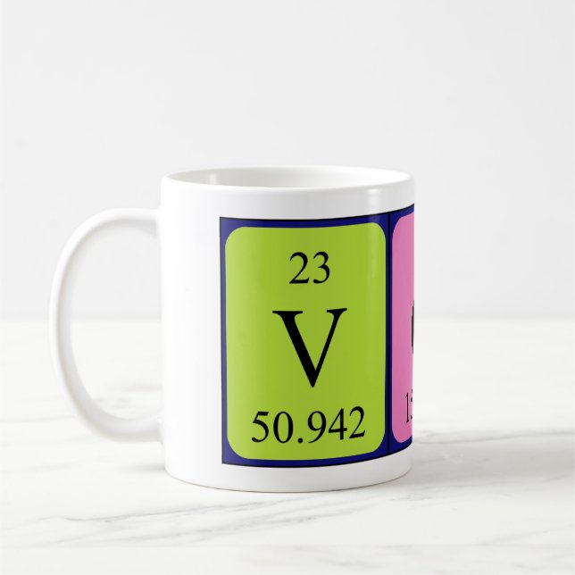 Von periodic table name mug (Left)