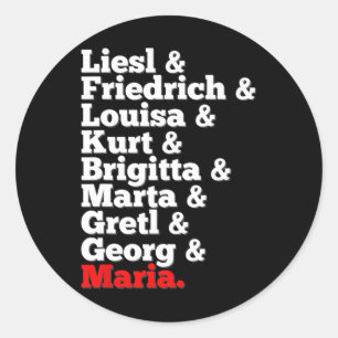 Von Trapp Family Singers Sound Of Music Classic Round Sticker