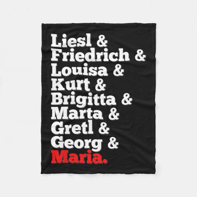 Von Trapp Family Singers Sound Of Music  Fleece Blanket (Front)