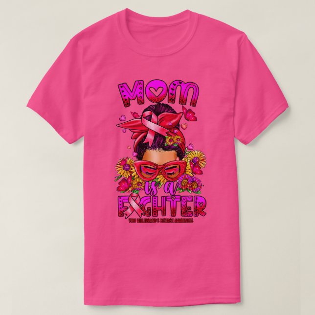 Von Willebrands Disease Awareness Mum fighter mess T-Shirt (Design Front)