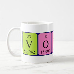 Vondra periodic table name mug