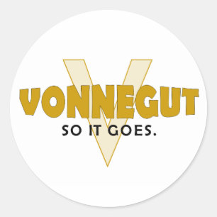 Vonnegut So It Goes Classic Round Sticker