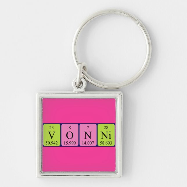 Vonni periodic table name keyring (Front)