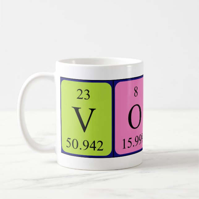 Vonni periodic table name mug (Left)