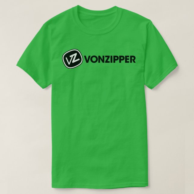 Vonzipper Black VZ T-Shirt (Design Front)