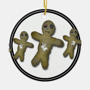 Voo Doo Doll Row Ceramic Tree Decoration