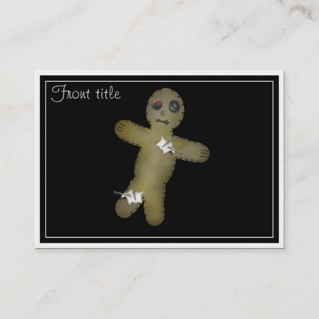 Voo Doo Doll w/Pins Business Card (Front)