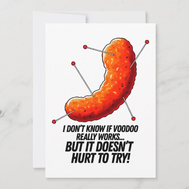 Voodoo Cheese Puff - Anti Trump Joke Holiday Card (Front)