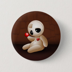 Voodoo Doll Cartoon in Love 6 Cm Round Badge