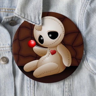 Voodoo Doll Cartoon in Love 6 Cm Round Badge