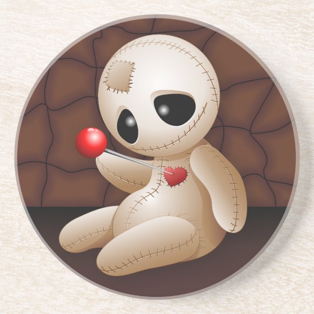 Voodoo Doll Cartoon in Love Coaster (Front)