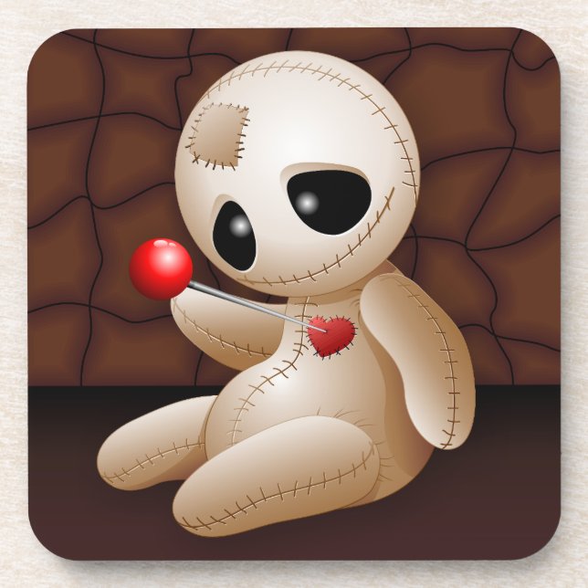 Voodoo Doll Cartoon in Love Coaster (Front)
