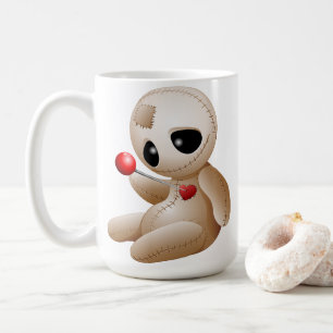 Voodoo Doll Cartoon in Love Coffee Mug