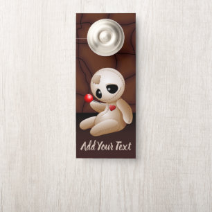 Voodoo Doll Cartoon in Love Door Hanger