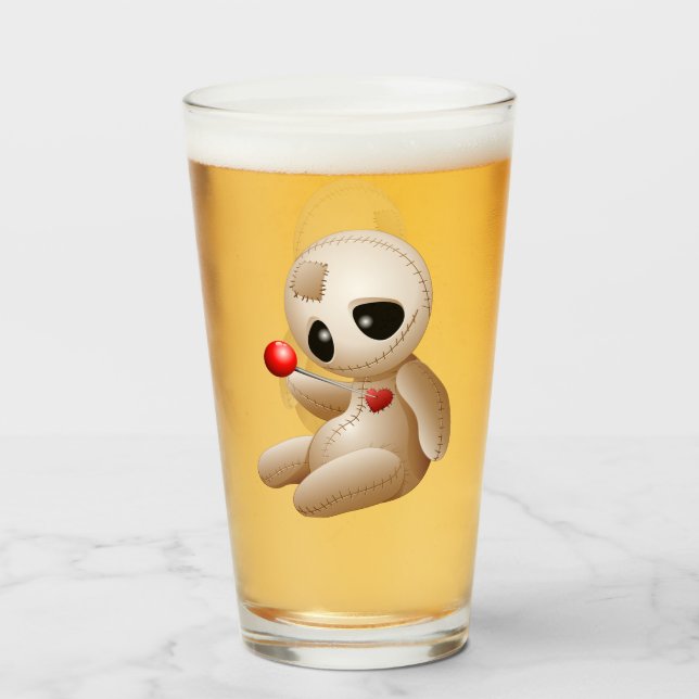 Voodoo Doll Cartoon in Love Glass (Front Filled)