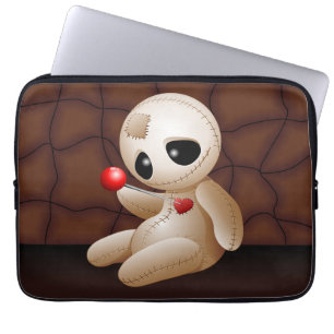 Voodoo Doll Cartoon in Love Laptop Sleeve