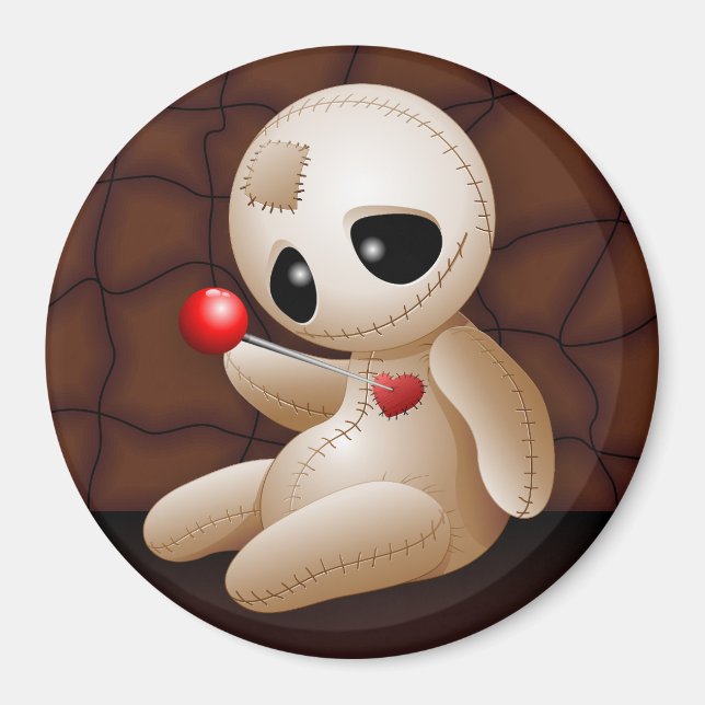 Voodoo Doll Cartoon in Love Magnet (Front)