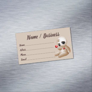 Voodoo Doll Cartoon in Love Magnetic Business Card