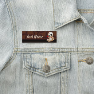 Voodoo Doll Cartoon in Love Name Tag