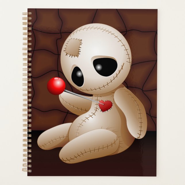Voodoo Doll Cartoon in Love Planner (Front)