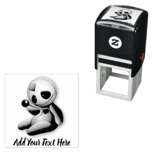 Voodoo Doll Cartoon in Love Self-inking Stamp