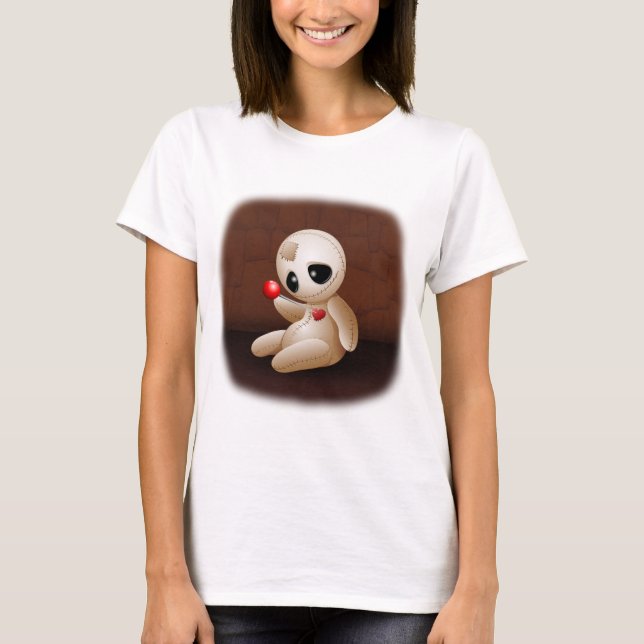 Voodoo Doll Cartoon in Love T-Shirt (Front)