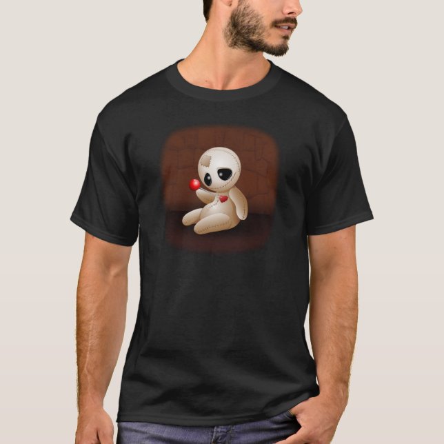 Voodoo Doll Cartoon in Love T-Shirt (Front)