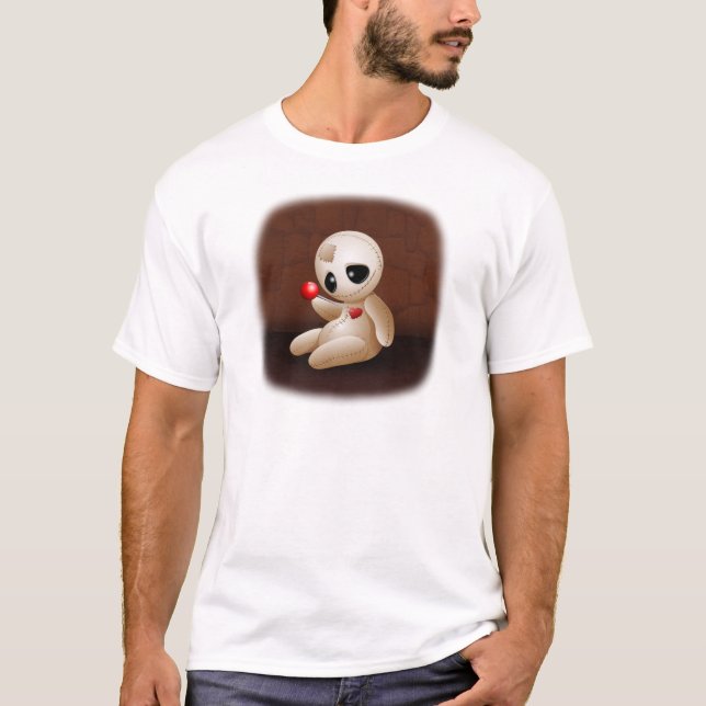 Voodoo Doll Cartoon in Love T-Shirt (Front)