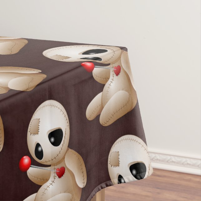 Voodoo Doll Cartoon in Love Tablecloth (In Situ)