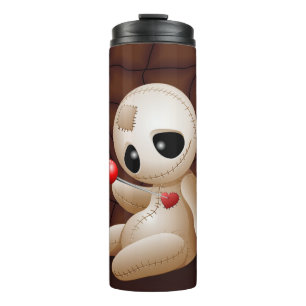 Voodoo Doll Cartoon in Love Thermal Tumbler