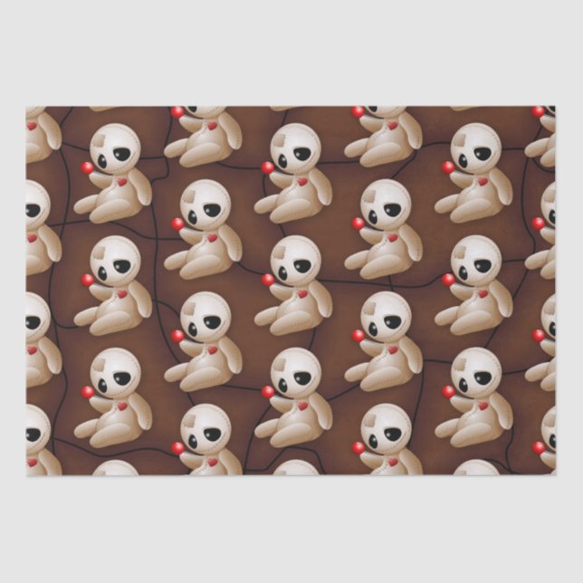Voodoo Doll Cartoon in Love Tissue Paper (Front)