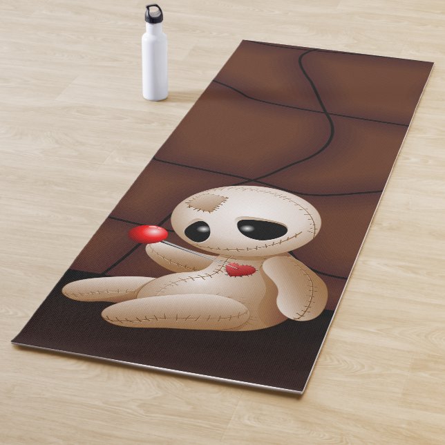 Voodoo Doll Cartoon in Love Yoga Mat (In Situ)