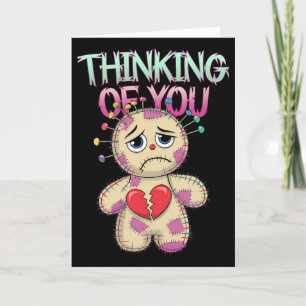 Voodoo-doll Cute Dark Humour Love Sarcasm Hex _2  Card