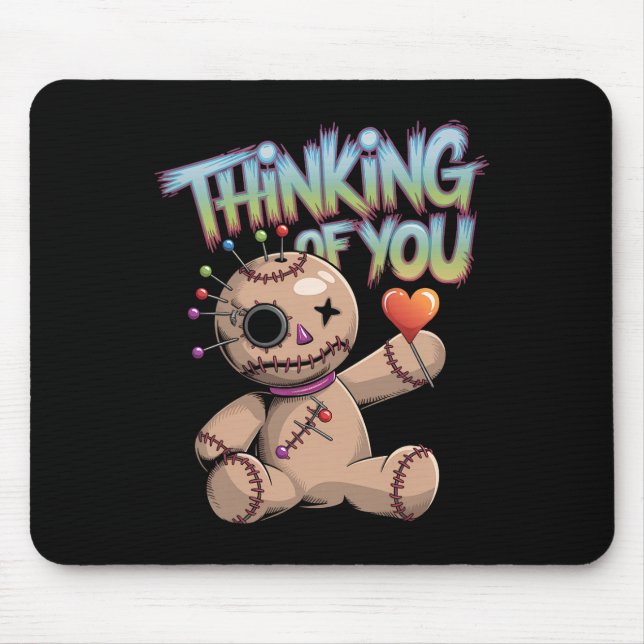 Voodoo-doll Cute Dark Humour Love Sarcasm Hex _6  Mouse Mat (Front)