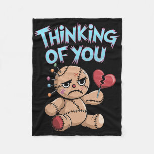 Voodoo-doll Cute Dark Humour Love Sarcasm Hex _7 Fleece Blanket