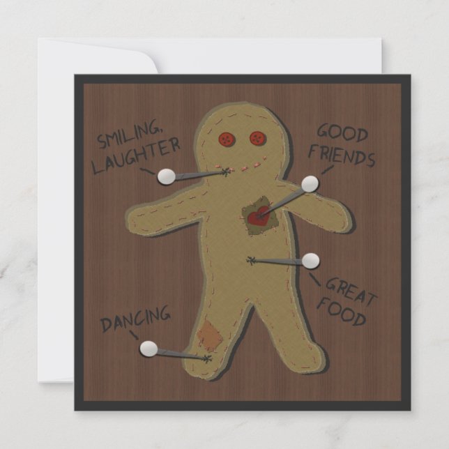 Voodoo Doll Halloween Party Invitation (Front)