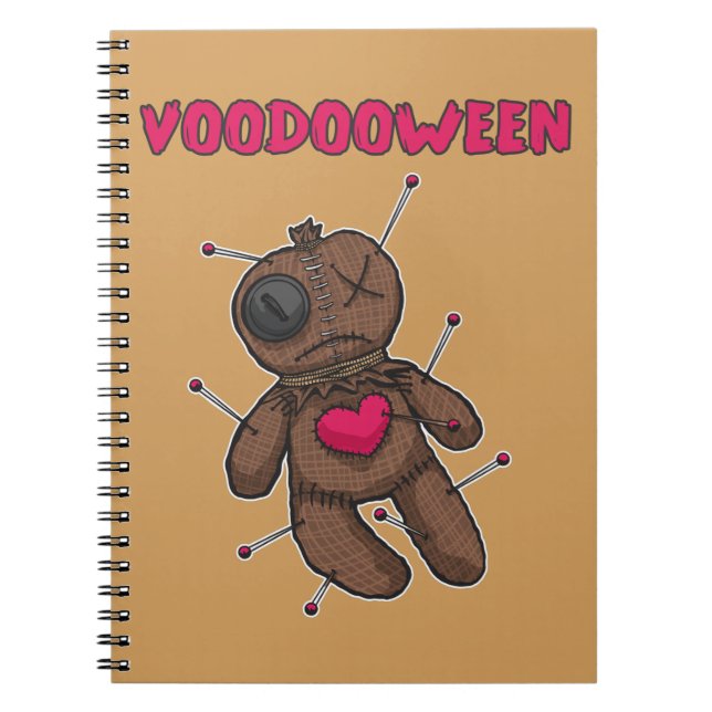 Voodoo Doll - Halloween Toy Notebook (Front)