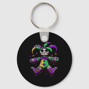 Voodoo Doll Mardi Gras Witch Outfit For Women Carn Key Ring