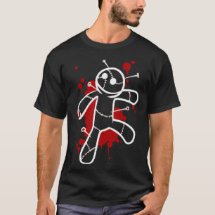 Voodoo Doll on Black T-Shirt