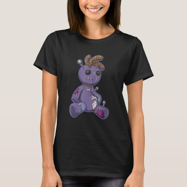 Voodoo Doll Pastel Goth Teddy Bear Witchcraft Hall T-Shirt (Front)