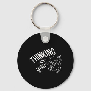 Voodoo Doll Thinking of You Funny Halloween Key Ring