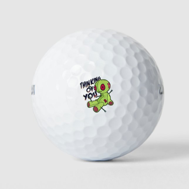 Voodoo Doll Thinking of You Golf Balls (Front)