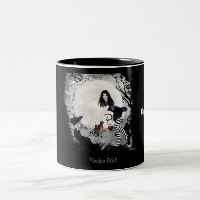 VooDoo Doll Two-Tone Coffee Mug (Center)