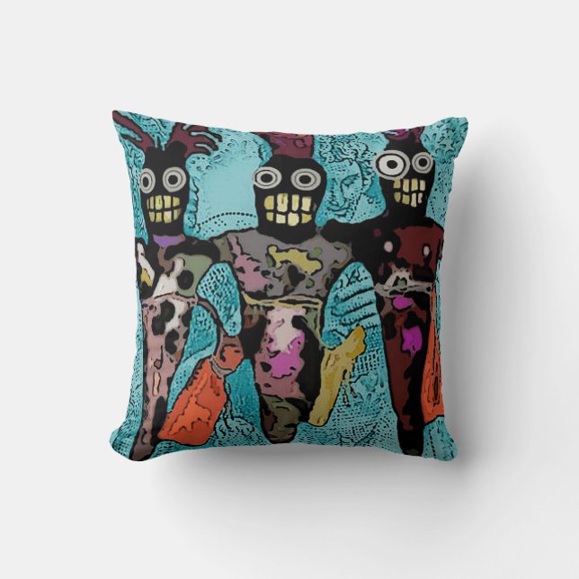 Voodoo Dolls Art Pillow (Front)