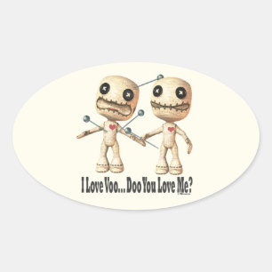 VooDoo Dolls Oval Sticker
