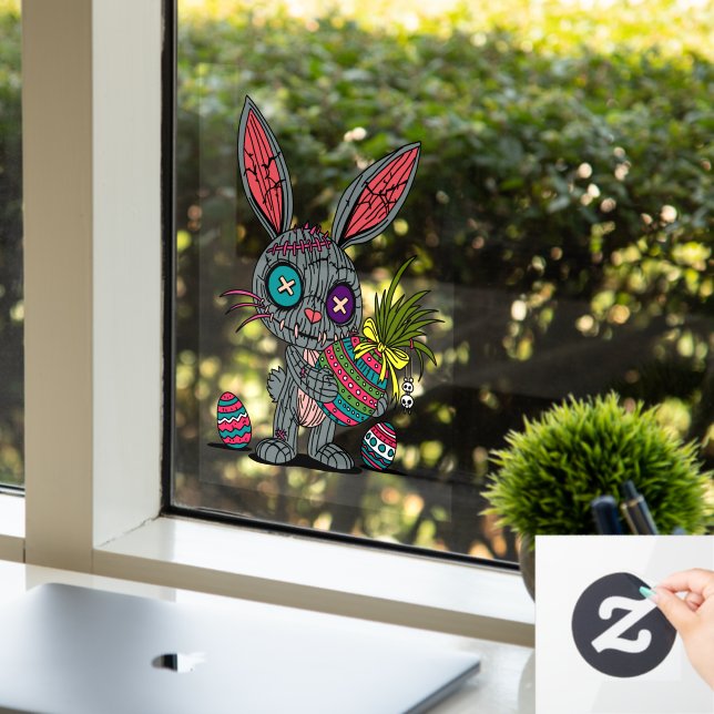 Voodoo Easter Bunny Window Cling (Office)